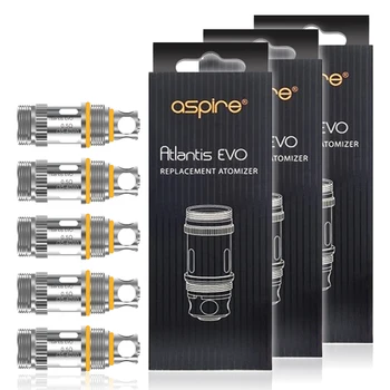 

Authentic Aspire Atlantis EVO 0.5ohm Replacement Coil 15 Pieces for Atlantis EVO Tank, Eleaf Melo