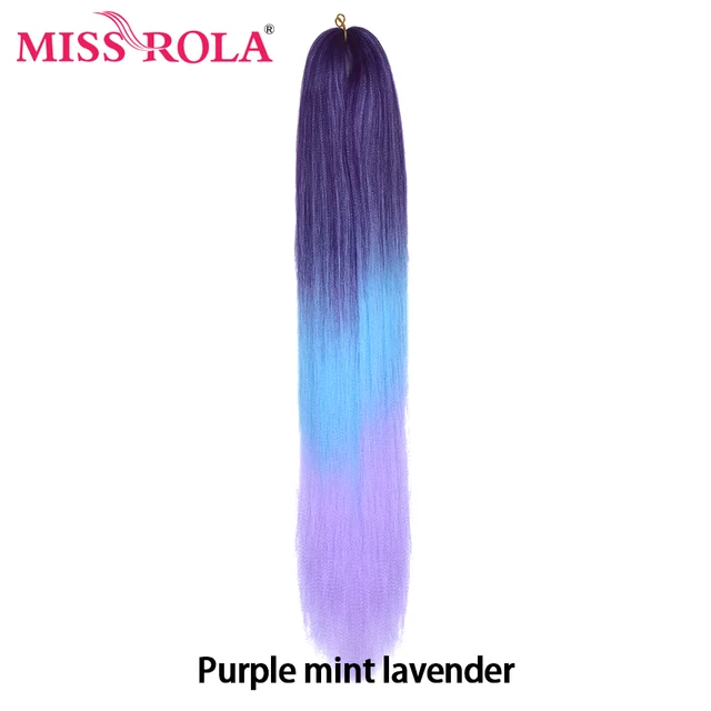 Miss Rola Synthetic 30 Inch 100g Kanekalon Hair Braid Yaki Straight Pre Stretched Pink Wholesale Bulk Hair Extension Jumbo Braid P6/613