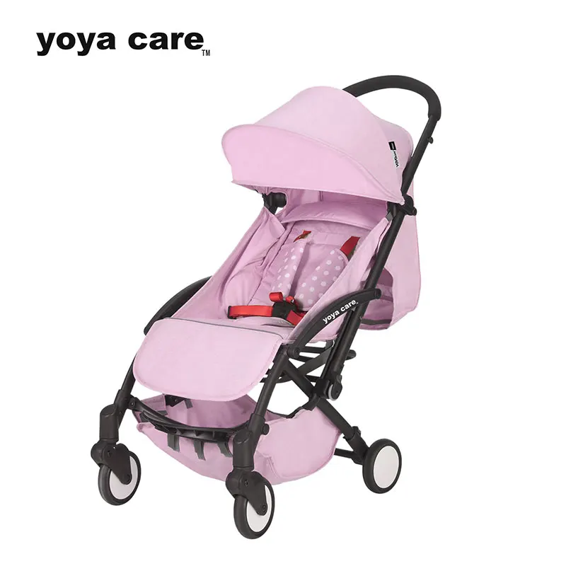 Yoyacare широкая складная детская коляска с более широким сиденьем - Цвет: PinkBlack