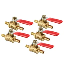 UXCELL 5Pcs 6/8mm Brass Barb x Barb Mini Ball Valve 180 Degree Operation Handle /Stainless Steel 1/2PT Thread Rodents Pig Nipple barb wire omnibus volume 1