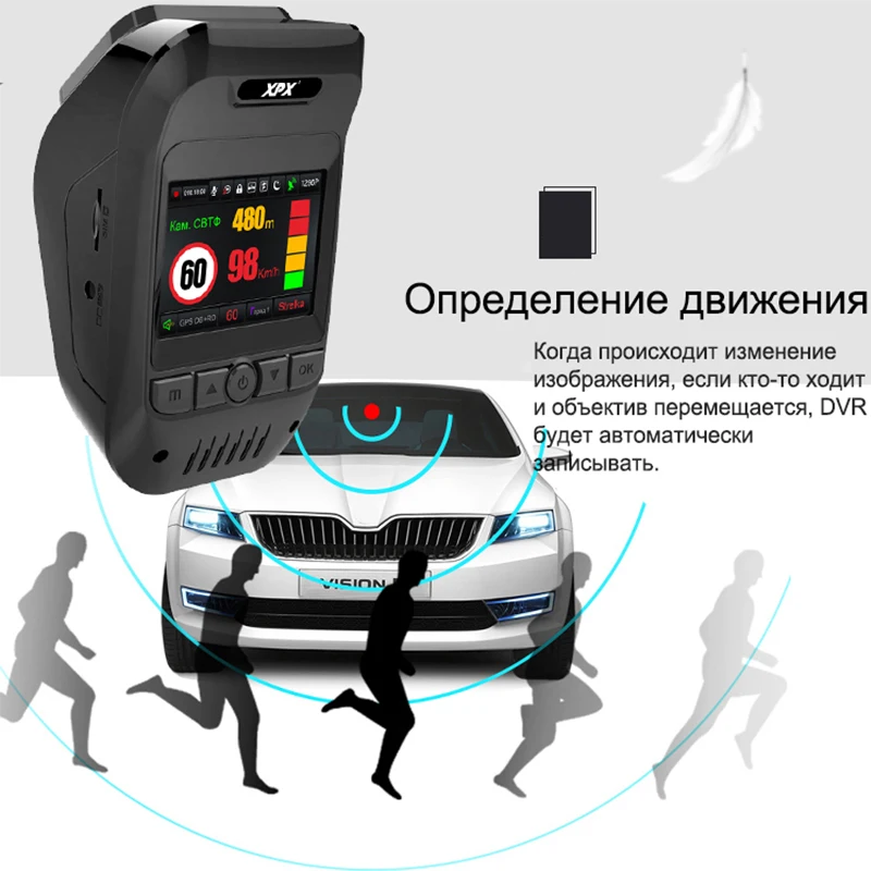  Dash cam XPX G585-STR Car dvr 3 in 1 GPS Radar Dvr Car DVR Camera car Full HD 1080P G-srnsor Monito