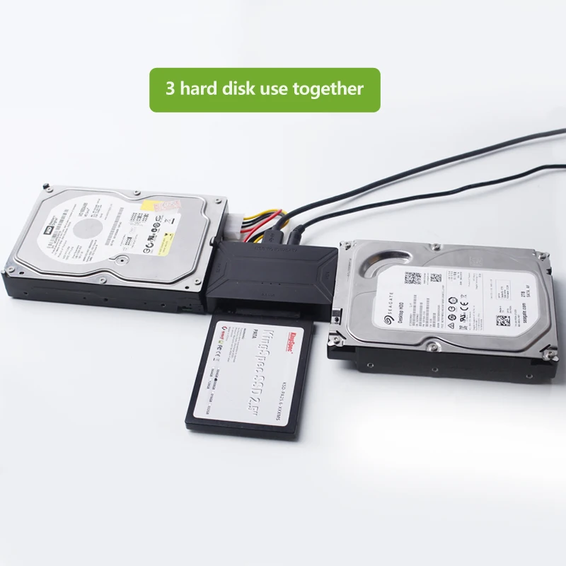 ULT-BEST USB to IDE SATA Converter Adapter Hard Drive Disk SATA to USB3.0 for 2.5/3.5/5.25 Optical Drive HDD SSD with Power