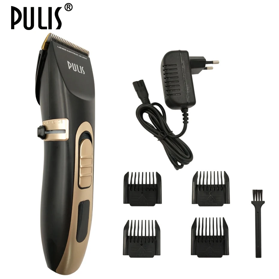 PULIS Electric Hair Clipper Professional Hair Trimmer 100-240V Rechargeable Hairstyle Tool Haircut