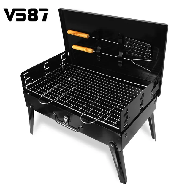 Portable Bbq Barbecue Grill Folding Camping Charcoal Stove Garden Portable Bbq Barbecue Grill Folding Camping Charcoal Stove Garden Tools Outdoor Kitchen Cooking Accessories Adjule Cookware