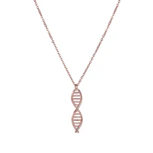 Молекулярный слой DNA, подвеска, химическая молекулярная спираль, стальные ожерелья для женщин, серебро, золото, биохимия, биология, ювелирные изделия VN049