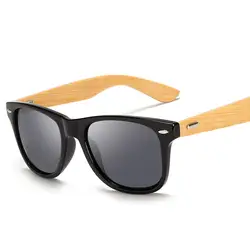 Модные дизайнерские бамбуковые деревянные солнцезащитные очки бренд Для мужчин покрытие Квадратные Солнцезащитные очки женские