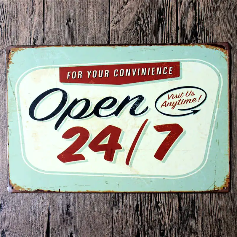 Open Closed Signs Coffee Decoration Tin Plate Pub Retro Decorative Bar Club Garage Decoration Home Decor 20x30 cm - Цвет: 5160