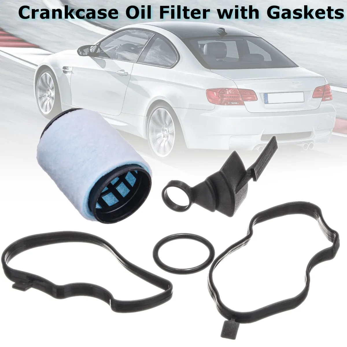 

#11127793164 Crankcase Oil Breather Separator Filter With Gaskets For BMW E46 E53 E60 E87 E90 E83 E91 E39 E61 X3 X5 1998-2012