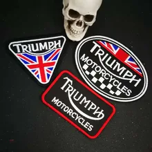 Triumph etiqueta de ferro para motociclistas, remendo bordado para jaqueta, punk motocicleta, motoqueiro