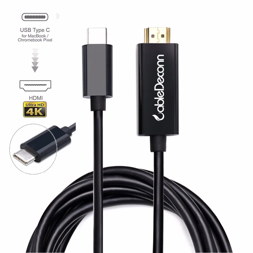 USB 3.1 Type-C to HDMI 4K Cable USB C HDMI Adapter Converter Cable USB C Hub Dock for MacBook Google Chromebook Pixel Dell Xps USB 3.1 Type-C to HDMI 4K Cable USB C HDMI Adapter Converter Cable USB C Hub Dock for MacBook Google Chromebook Pixel Dell Xps