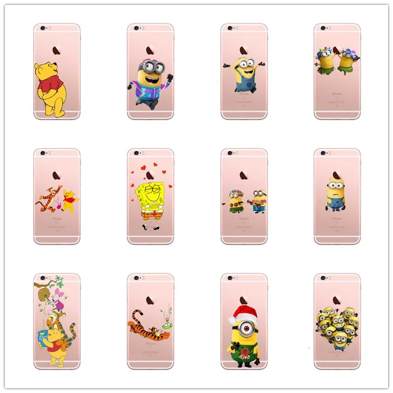 Cute little bear spongebob squarepants.Fro sted TPU for iPhone 8 7 6 6s 5s plus X cell phone cover.Soft silicone | Мобильные