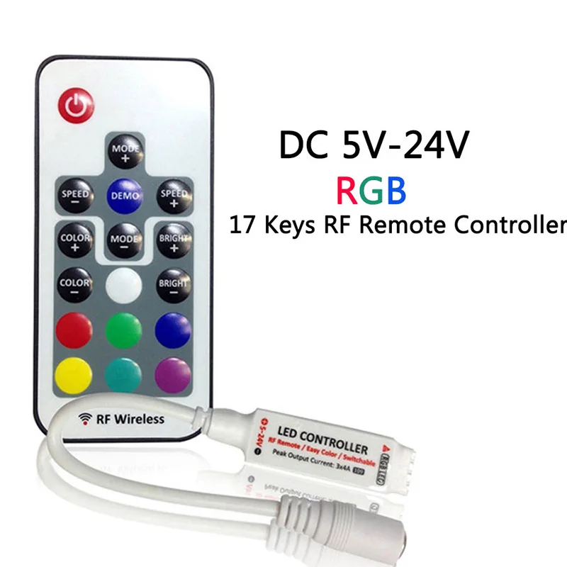 IR RF Wireless Music Remote Control RGB RGBW Controller Dimmer 11 17 20 24 40 44 Keys for 5050 5630 2835 3528 LED Strip Light (19)
