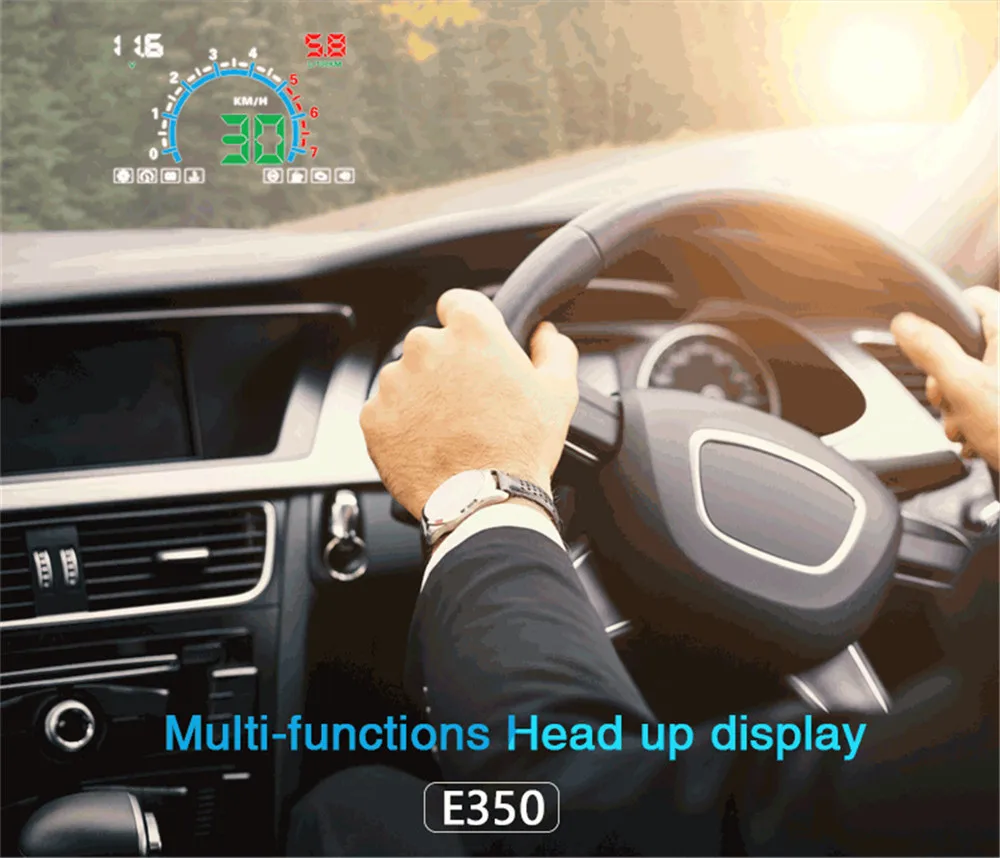Автомобильный проектор на лобовое стекло GEYIREN E350 Диагональ экрана 5 8 дюйма|obdii car