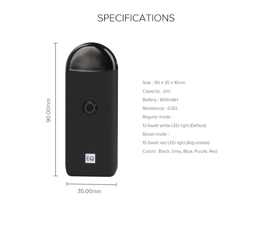 Innokin EQ Pod Vape с 2 мл картриджи 800 мАч встроенный аккумулятор мод электронная сигарета