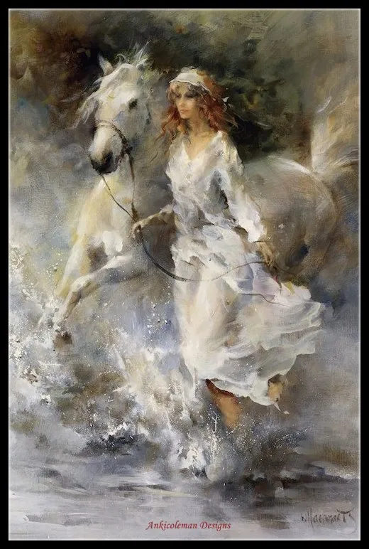 Billige Stickerei Gezählt Kreuz Stich Kits Hand Handwerk 14 ct Medium Größe DIY Kunst Handgemachte Decor Weiß Träume Sammlung