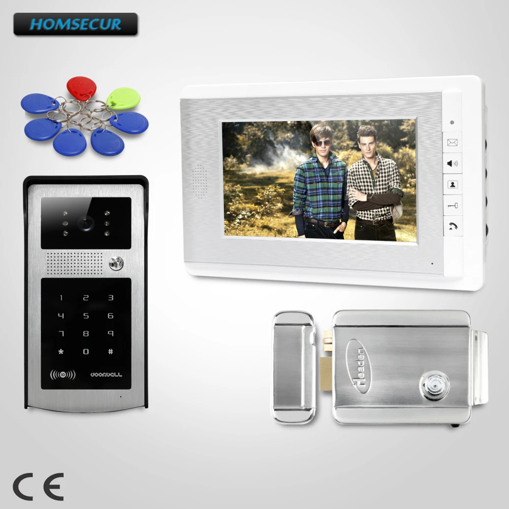 

HOMSECUR 7inch Hands-free Video Door Entry Call System with Mute Mode for Home Security XC004-S+XM708-S
