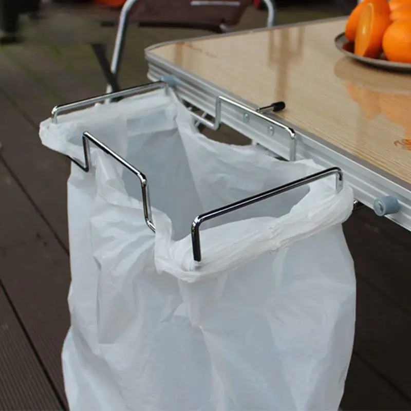 

Outdoor multi-tool Picnic Table Rack Garbage Plastic Holder Kitchen Trash Bag Hanger Camping Barbecue Shelf Storage Hook Travel