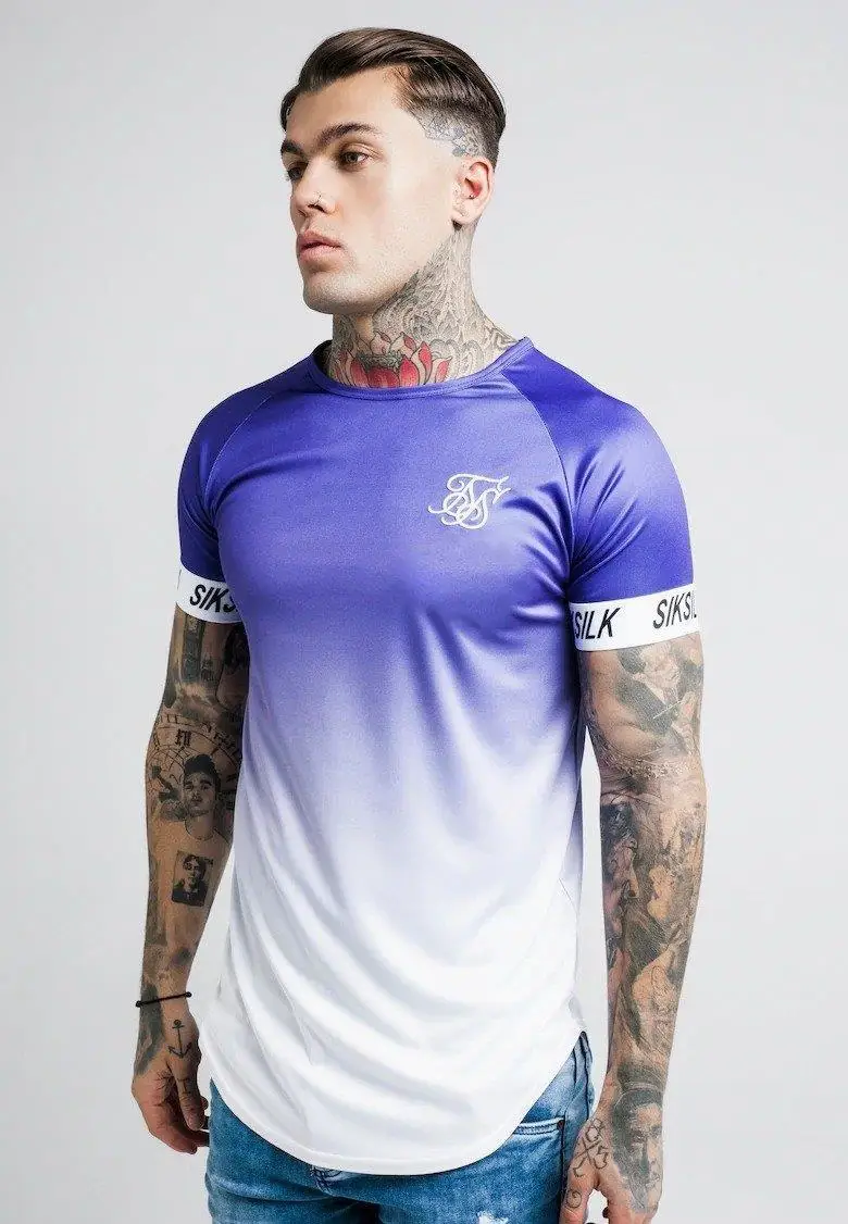 SikSilk синий Fade Tech Футболка мужская