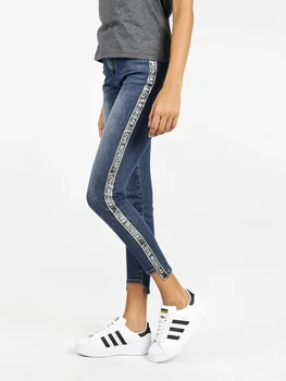

PREMIUM Jeans with strip Silver