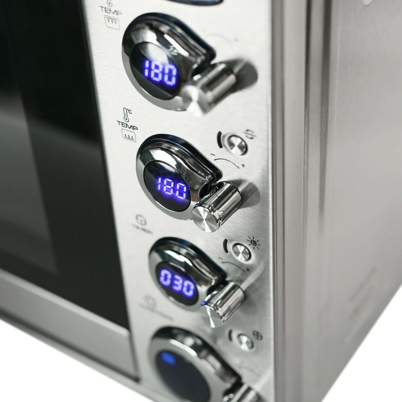 Мини-печь GEMLUX GL-OR-1538LUX (мощность 1800 Вт, объем 38 л, электронное управление, корпус из нержавеющей стали)