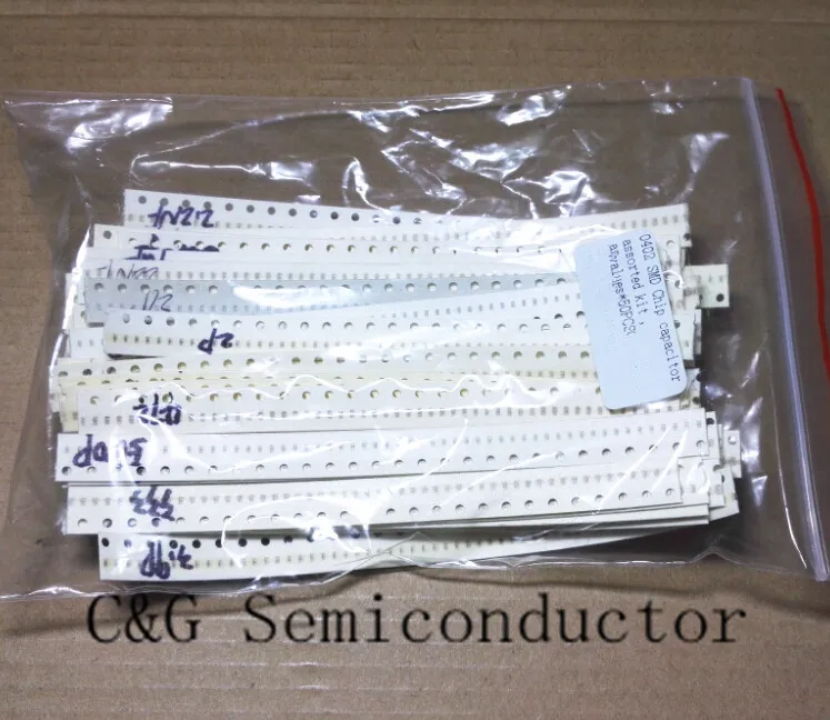 

80values*50PCS=4000PCS (0.5pF~1uF) 0402 SMD Chip capacitor assorted kit