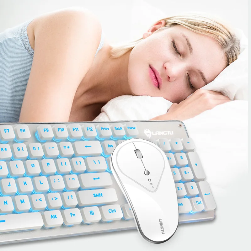 Mute Version Keyboard Mouse Combos 2.4 GHz Wireless Mouse and Keyboard Set Rechargeable Gaming Wireless Mouse Mice and Keyboard