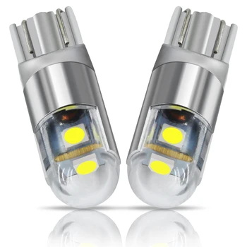 

MODERN CAR 100Pcs T10 W5W 194 168 3030 3Smd Car Styling LED Light Bulb Super Bright 6500K White 12v Car Clearance Signal Lights