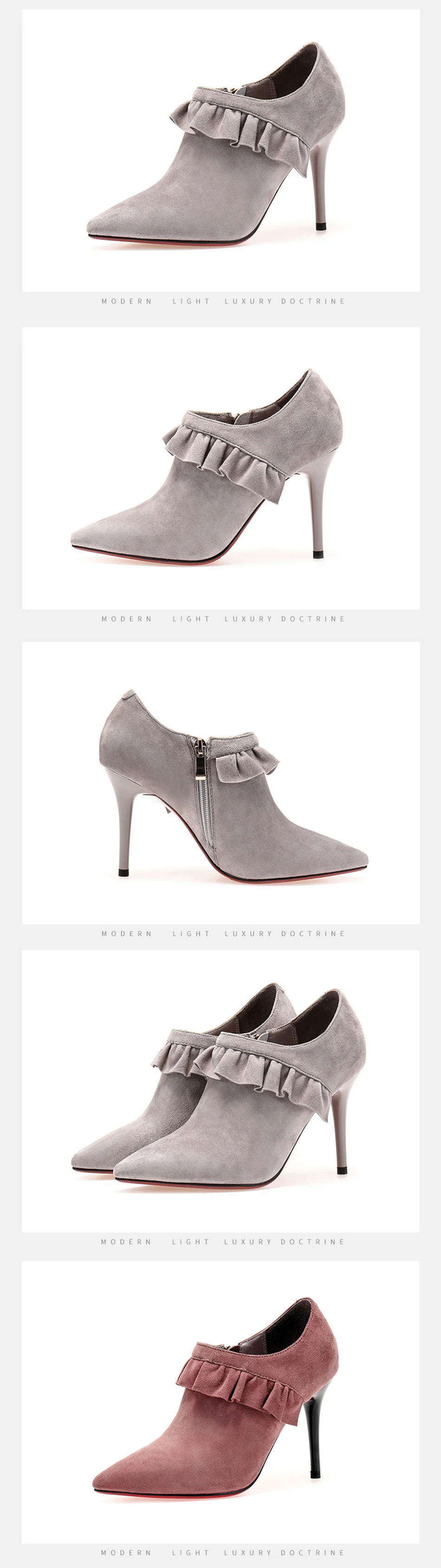Ботинки; женская зимняя обувь; женская кожаная обувь на высоком каблуке 9 см