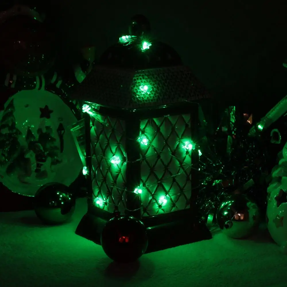 orl13011 green string light xmas tree decoration