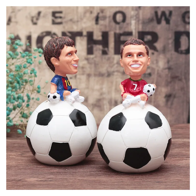 Милый резиновый ящик для денег футболист C.Ronaldo/MESSI Футбольная копилка фигурка