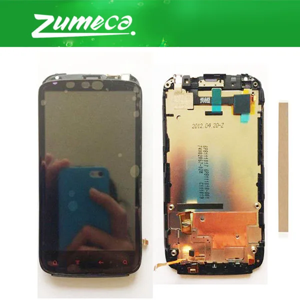 

High Quality For HTC Sensation XE G18 Z715E LCD Display Screen+Touch Screen Digitizer With Frame Assembly Black Color With Tape