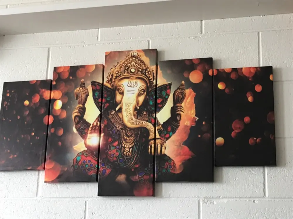 abstract lord ganesha paintings