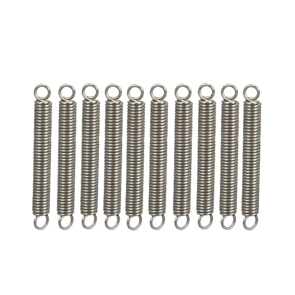 

UXCELL 10pcs Extended Compressed Springs Wire Diameter Stainless Steel Small Dual Hook Tension Spring for Thermal Power Elevator