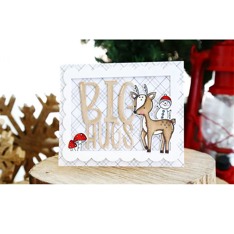 

Big Hugs Words Metal Cutting Dies Stencils for DIY Scrapbooking Photo Album Decorative Crafts Embossing Paper Cards New 2018 Die