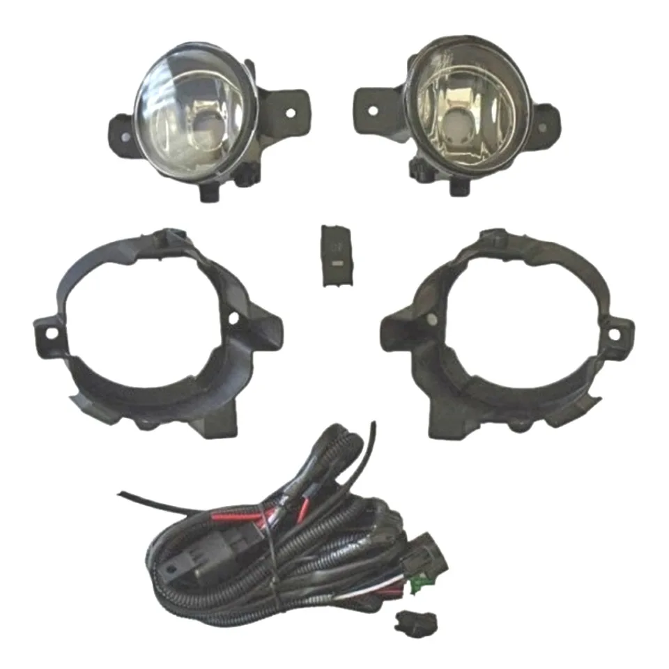 Для Nissan Qashqai J10 2008-2010 Комплект противотуманных фар с проводами и кнопкой(DLAA NS295