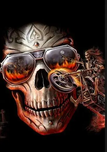 

5D DIY full Square drill Diamond painting Cross stitch Cool skull Diamond embroidery Mosaic decor