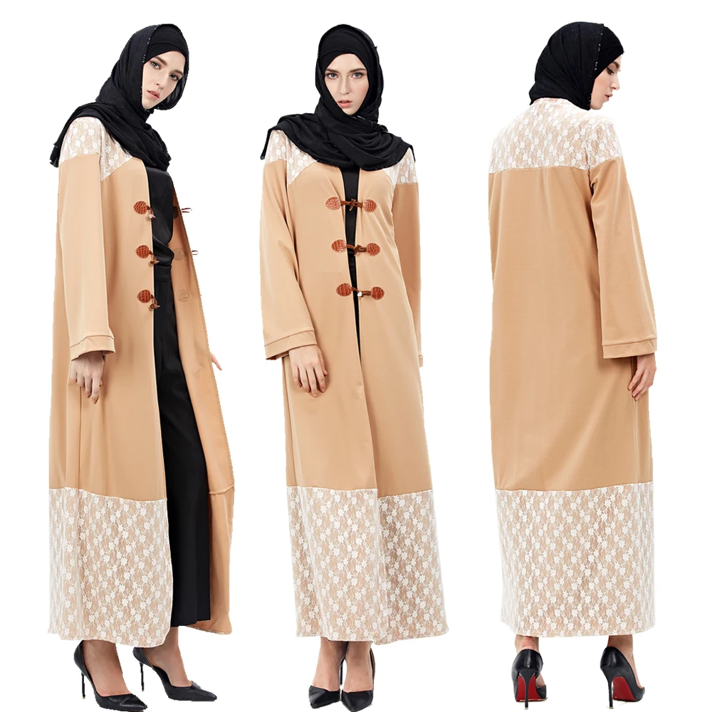 

Women Turkish Abaya Jilbab Cardigan Hui Islamic Muslim Cocktail Maxi Dress Robes Arab Malaysia Worship Service Duffle Coat Gown