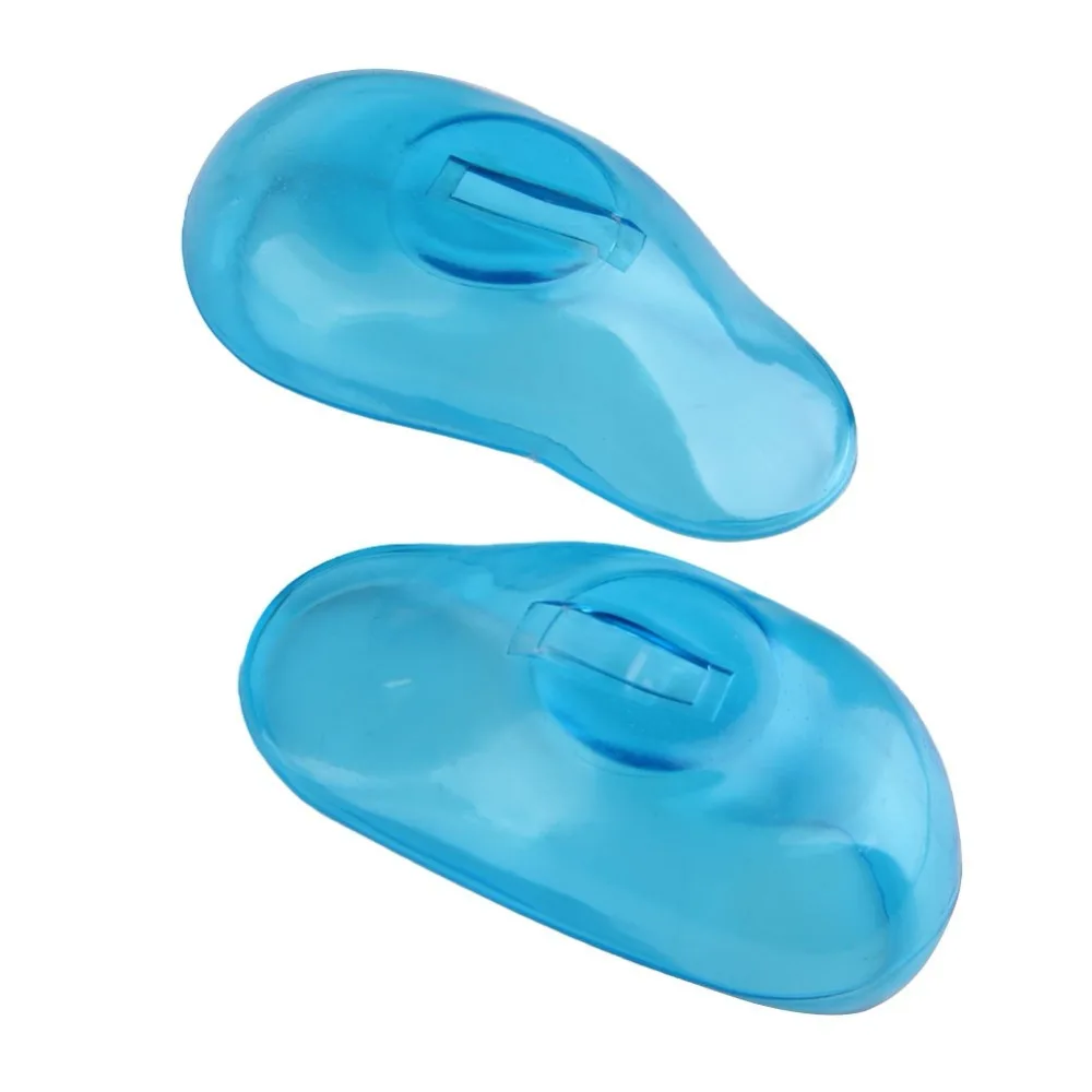 1 пара дропшиппинг moonbiffy прозрачное силиконовое покрытие для уха краска для волос щит защита салон цвет синий аксессуары для укладки
