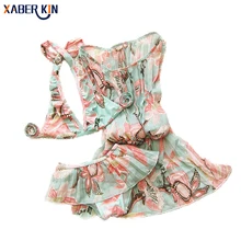 Детский купальный костюм 3 шт./компл. костюм для плавания бикинидля девочек комплекты Танкини костюмы для детей купальники для плавания пляжная K33-CGR1