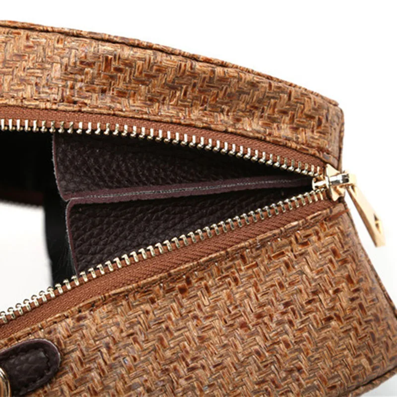 Vintage Women Handbag INS Popular Female Circle Weave Straw Bags Summer Beach Lady Messenger Bag Mini Travel Crossbody SS3151 (1)
