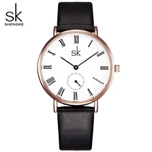 SK Women Fashion A separate small dial can work Lady Classic Design Wristwatches Ladies Gold Quartz