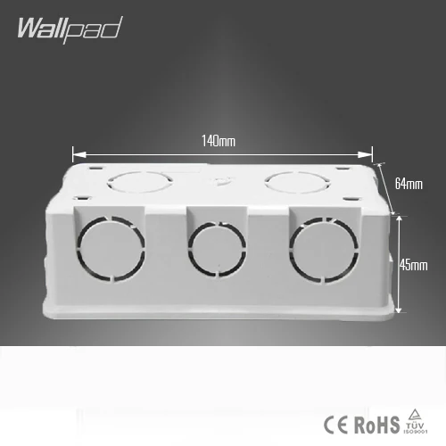 

Wallpad 140*64MM Cassette Universal White Wall Mounting Box for Wall Switch and Socket Back Box, Free Shipping