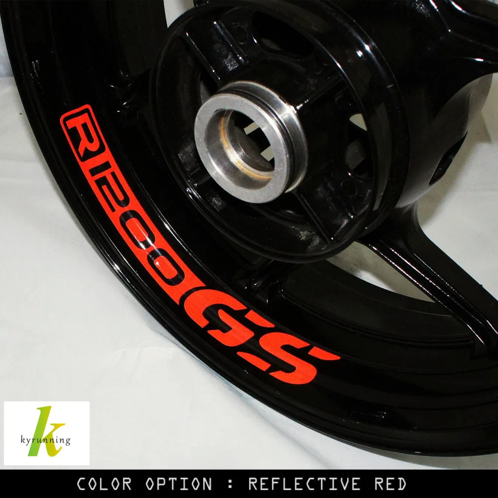 

8 X CUSTOM INNER RIM DECALS WHEEL Reflective STICKERS STRIPES FIT BMW R 1200 GS R1200GS