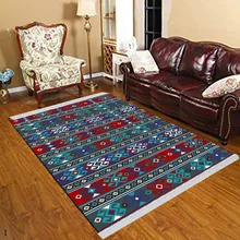 Else Nordec черно-белый ikat скандинавский геометрический 3d принт Противоскользящий килим моющийся декоративный килим Площадь Ковер богемный ковер