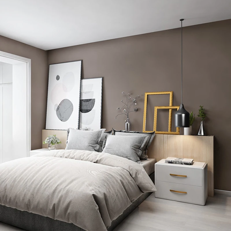 Us 13 49 37 Off Modern Grey Fashion Home Decorative Wallpapers Cool Color Men Bedroom Decor Wallpaper Self Adhesive Papel De Parede Roll Ez014 In