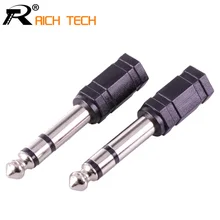 3 шт R аудио разъем стерео штекер 6,35 до 3 полюсный разъем 3,5 мм разъем микрофонный адаптер Никелированное покрытие с черным пластиком