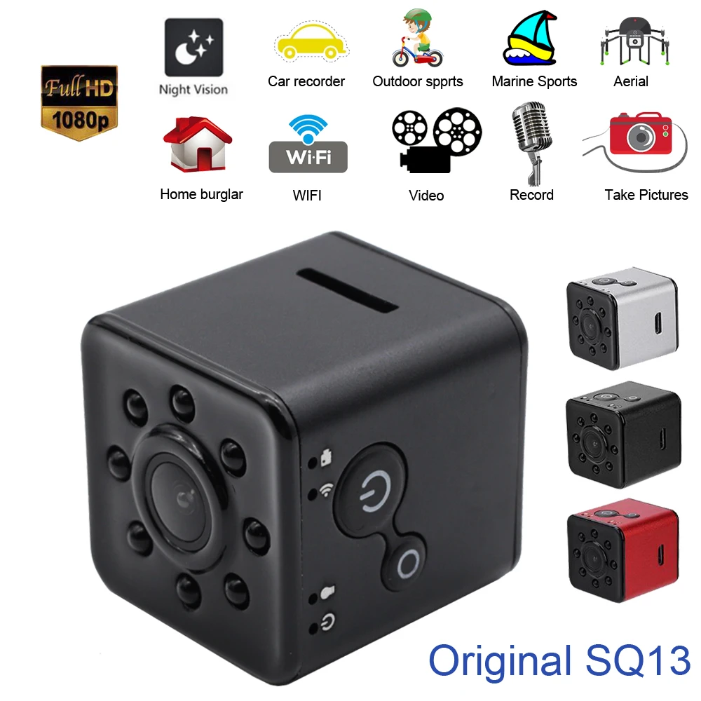Koop Originele SQ13 Mini Camera WiFi Cam Full HD 1080 p Sport DV Recorder 155 Nachtzicht Kleine Actie Camera Camcorder DVR pk sq12 11