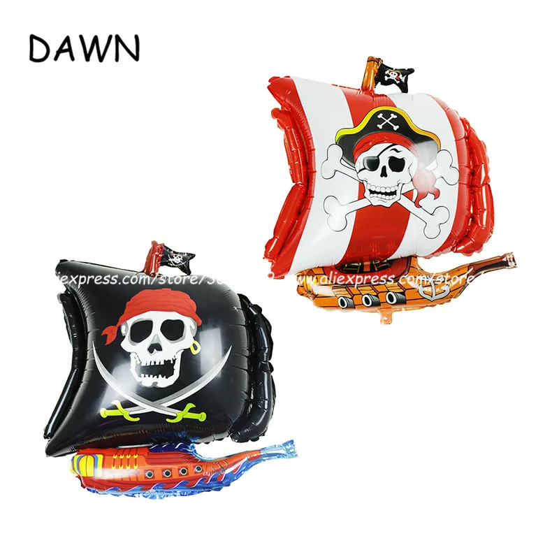 10pcs/lot Foil Balloons Pirate Ship Balloons Happy ...