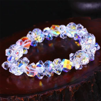 

SWAN JEWELRY Handmade DIY Luxury white Champagne crystal sparkling bracelets & bangle wedding statement Simple Stylish jewelry