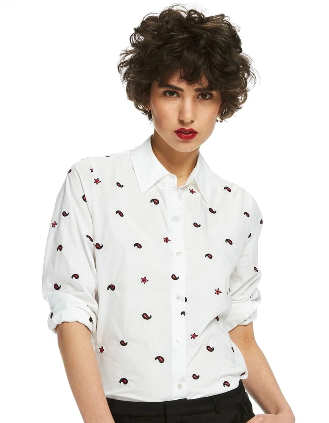 White embroidered shirt by Maison Scotch -in Blouses & Shirts from Women's Clothing 